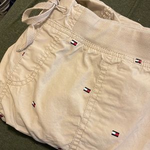 Tommy Hilfiger Logo Khaki Drawstring Pants